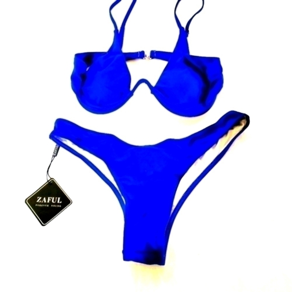 Zaful Women's Royal Blue Bikini Size M - Picture 6 of 6